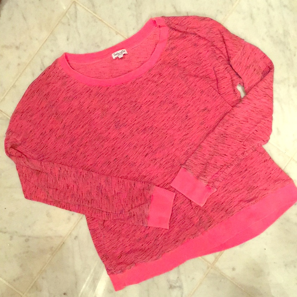 Splendid Size Medium Sweatshirt Heathered Pink